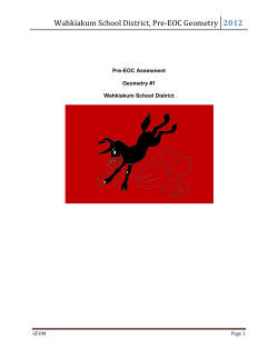 Answer Key: Geometry - Test A