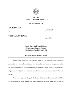 IN THE TENTH COURT OF APPEALS No. 10-08