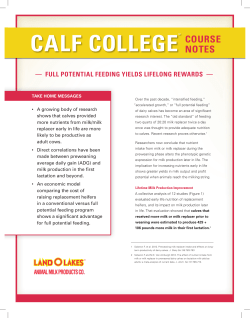 calf college course - Land O`Lakes Milk Replacer