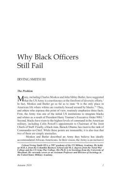 Why Black Officers Still Fail - Strategic Studies Institute