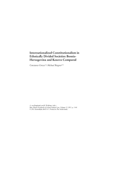Internationalized Constitutionalism in Ethnically Divided Societies