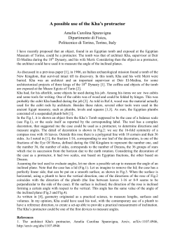 A possible use of the Kha`s protractor