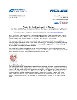 Postal Service Previews 2016 Stamps