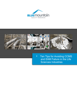10 Tips for Avoiding CMMS / EAM System Failure in the Life Science