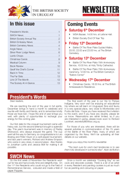 NEWSLETTER - The British Society in Uruguay
