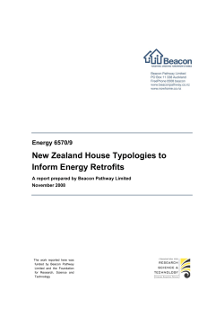New Zealand House Typologies to Inform Energy