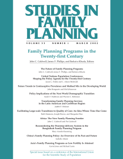 The Future of Family Planning Programs