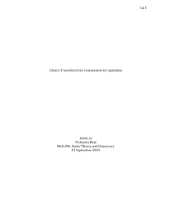 KL Paper1 Chinas Transition from Communism to Capitalism.docx