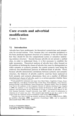 Core events and adverbial modification