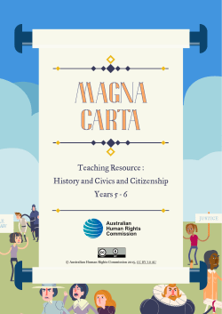 Teaching Resource : History and Civics and Citizenship Years 5