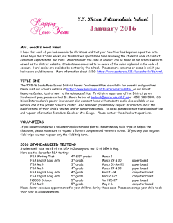 January 2016 Newsletter - Santa Rosa District Schools, Florida