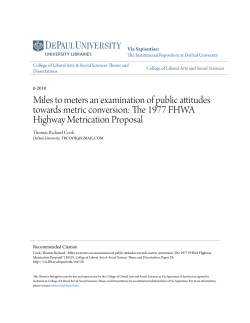 Miles to meters an examination of public attitudes
