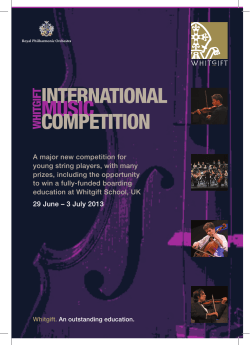 A major new competition for young string players, with many prizes