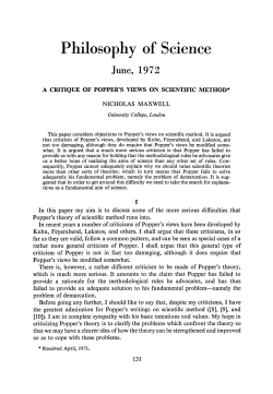 Philosophy of Science