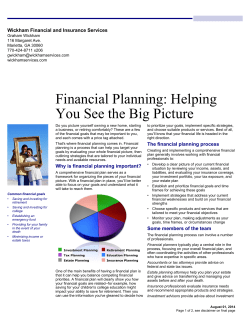 Financial Planning: Helping You See the Big Picture