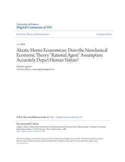 Akratic Homo Economicus: Does the Neoclassical Economic Theory
