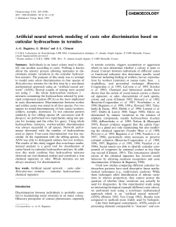 Artificial neural network modeling of caste odor