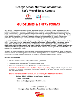 Let`s Move! Essay Contest - Georgia School Nutrition Association