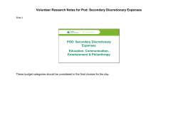Secondary Discretionary Expenses