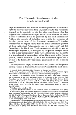The Uncertain Renaissance of the Ninth Amendment
