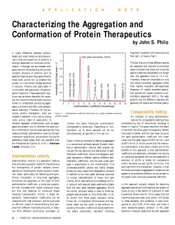 Characterizing the Aggregation and Conformation of Protein