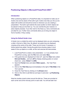 Positioning Objects in Microsoft PowerPoint 2003