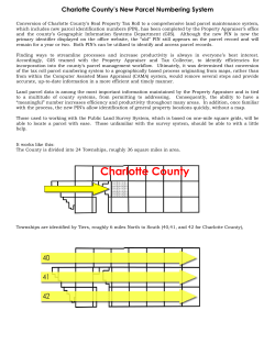 Charlotte County New Parcel Numbering System &ndash; Explanation of