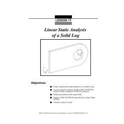 Linear Static Analysis of a Solid Lug