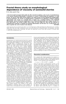 Fractal theory study on morphological