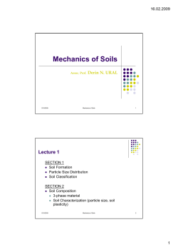 Mechanics of Soils