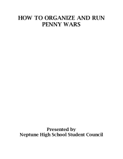 HOW TO ORGANIZE AND RUN PENNY WARS