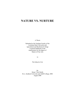 nature vs. nurture - Louisiana State University
