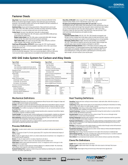 AISI-SAE Index System for Carbon and Alloy Steels