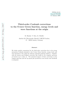 Third-order Coulomb corrections to the S