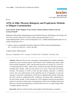 AFM1 in Milk: Physical, Biological, and Prophylactic Methods to