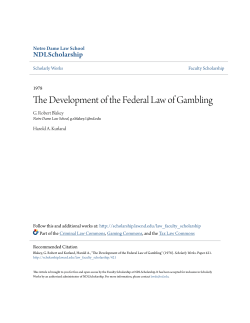 The Development of the Federal Law of Gambling