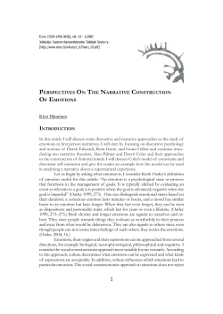 narrative construction of emotions