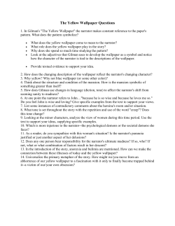 The Yellow Wallpaper Questions