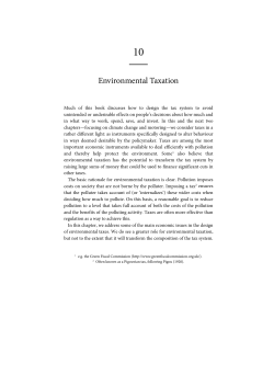 10. Environmental taxation