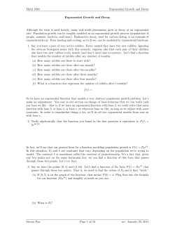 Math 1060 Exponential Growth and Decay Exponential Growth and