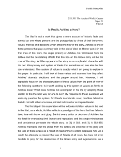 Is Really Achilles a Hero?