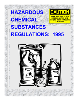 Hazardous chemical substances regulations: 1995