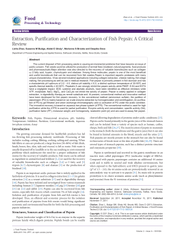 Extraction, Purification and Characterization of Fish Pepsin: A