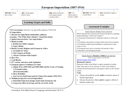 Curriculum Tool 2015 - European Imperialism