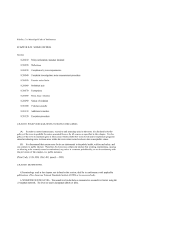 Fairfax, CA Municipal Code of Ordinances CHAPTER 8.20: NOISE