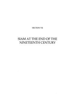 siam at the end of the nineteenth century