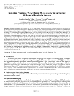 Extended Fractional View Integral Photography Using Slanted