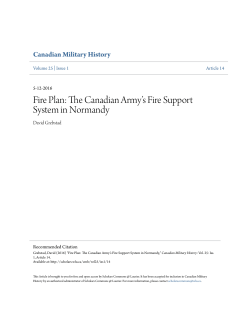 Fire Plan: The Canadian Army&acirc;&bull;Žs Fire Support System in Normandy