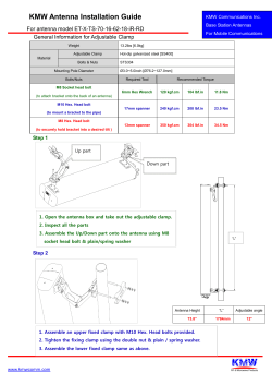 KMW Installation Guide for Antenna Model ET-X-TS-70-16-62-18