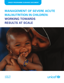 management of severe acute malnutrition in children